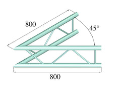 Alutruss Decolock Dq2-Spac19V Coin 2 voies 45 ? BK