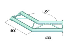 Alutruss Bisystem Ph-23 2 voies 135 ? Horizontal