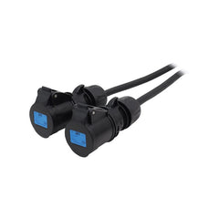 PCE 16A moulé Y fendu 2.5mm Y connecteur plomb adaptateur câble d'alimentation séparateur chapiteau DJ