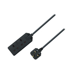 Rallonge secteur Masterplug 2 gangs 4 m 13 A HD, noir (EXS1324B)