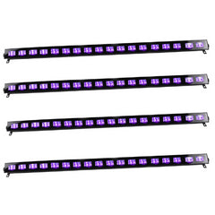 4x HQ Power UV-LED-Leiste 1M Schwarzlicht Hochleistungs-Ultraviolettleiste 18 x 3W LED