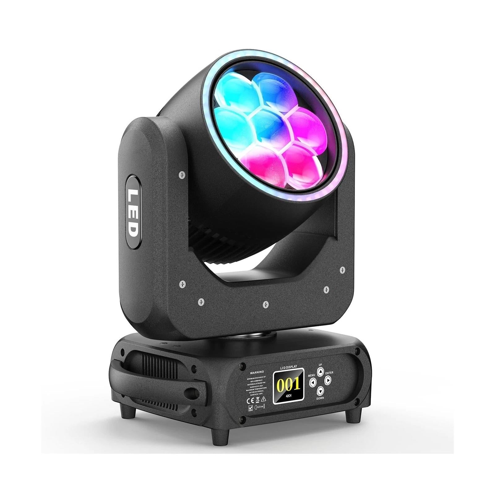 Thor LED Moving Head 7 x 40W RGBW with RGB Halo Ring – Simply Sound and ...