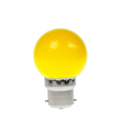 Prolite 1W LED Polycarbonate Golf Ball Lamp, BC Yellow