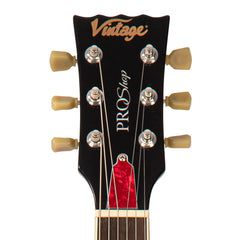 Vintage V100 Proshop Unique Guitar Red Alumitone