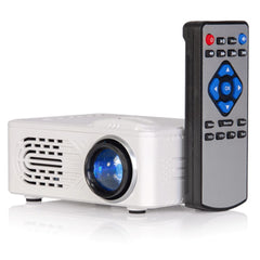 LTC kompakter, batteriebetriebener LED-Videoprojektor, TV-Display, USB-TF, inkl. IR-Fernbedienung