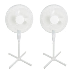 2x Mercury 16" Pedestal Oscillating Floor Standing Fan