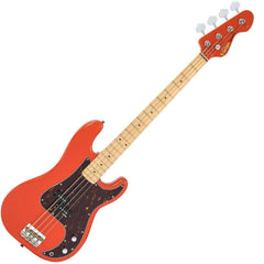 Vintage V4 Bass- Maple Fb - Firenza Red