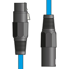 Chord Câble XLR 3 broches équilibré professionnel de haute qualité de 1,5 m (bleu)