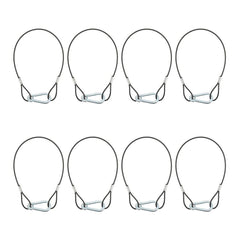 8x QTX Safety Bond Wire Black 4mm x 900mm 90kg 853.381