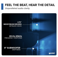 Gemini WPX-2000 Portable Line Array PA Speaker *B-STOCK*