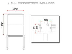 Guil Tmq-01/440 Bühnenschiene 88 cm (Aluminiumversion)