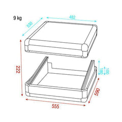 DAP 19" Mixer Case 12U Rack Flightcase Value Line