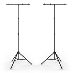 2 xChauvet CH-03 Heavy Duty T-Bar Lighting Stand Extends up to 3.7M Disco DJ Stage