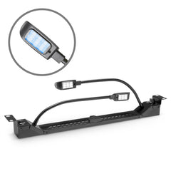 Adam Hall 87463 Cold-white blue COB LED rack light with two goosenecks