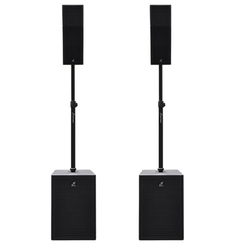 Qtx Active Column Array 2x Studiomaster CORE121 Active Column Array Speaker 8800W Bluetooth PA ...