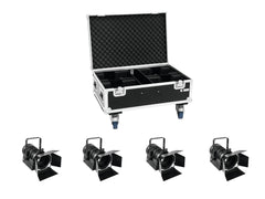 EUROLITE Set 4x LED THA-40PC noir + Mallette