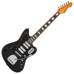 Vintage Revo Series Surfmaster Quad Guitar - Boulevard Black
