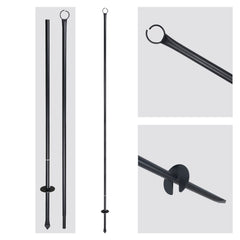 eLumen8 2.75m Festoon Pole (Pack of 2) Outdoor String Light Pole Metal Garden Festival Lighting *B-Stock