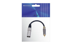 Omnitronic Adapterkabel XLR(M)/Cinch(M) 0,2M Schwarz
