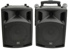 QTX PAV8-UHF PAV Ensemble de sonorisation portable avec micros UHF, haut-parleur Bluetooth et DVD