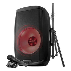 Gemini AS-2115BT-PK 2000 Watt 15" Active Multi-LED Bluetooth Loudspeaker w/ Stand