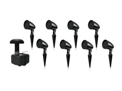 Omnitronic Weatherproof GSUB-8 In-Ground Subwoofer inc 8x Garden Speakers Sound System inc Amplifier