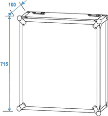 Roadinger Rack Profi 15U 45Cm Avec Roues