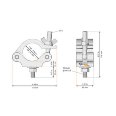 Global Truss Half Coupler Black (823-B)