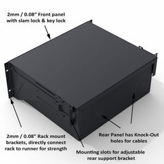 Penn Elcom 3U Touring Grade Rack-Schublade (R2293/3UK)