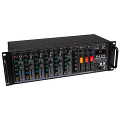 JB Systems LIVERACK-10 Rack PA Mixer 19” 10 Inputs / 7 Channels