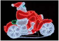 LED Christmas Santa Motorbike Tinsel Light