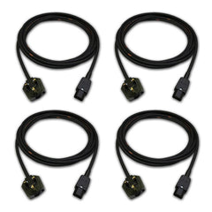 4x IEC MAINS CABLE 5M BLACK 13A TO IEC FEMALE SOCKET LEAD 10A