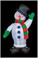 Bonhomme de neige gonflable de Noël de 1,2 m avec chapeau et écharpe