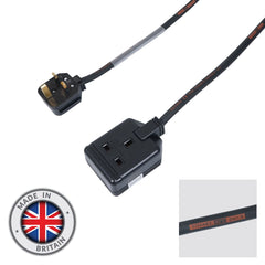 eLumen8 1m 1.5mm 13A Male - 13A 1G Female Extension Cable