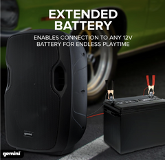 Gemini AS-08TOGO 8" Portable Bluetooth Speaker with Battery