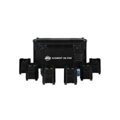 ADJ ELEMENT H6 PAK Black 6x Outdoor LED Uplighters inc Charging Case