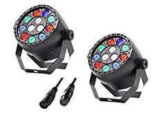 2 x Equinox Micropar RGBW 12 X 1W LED Par Can Lighting DJ Disco DMX Light Effect