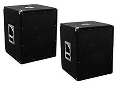 2x Omnitronic BX-1550 15" 800W Passiv-Subwoofer