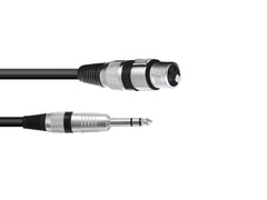 Omnitronic Adapterkabel XLR(M)/Klinke Stereo 0,9M Schwarz