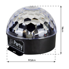 Party Light Sound 3er-Pack LED-Lichteffekte Derby Mirrorball Strobe DJ Disco Partybeleuchtung