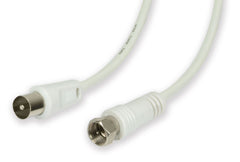 AV:Link Coaxial F-type plug to Coax plug lead 2.0m