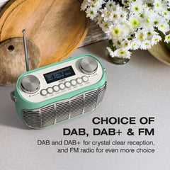 Detroit DAB Radio Retro DAB+ FM Radio Green