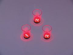 EUROPALMS LED Glass 2oz with Dice Play, red, 3x