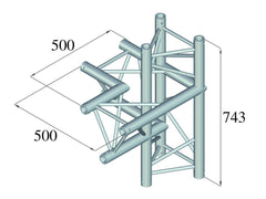 Alutruss Trilock 6082Ac-44 4-Wege-Stück \/ Links