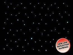 LEDJ STAR05 STARCLOTH 3M x 2M BAND THEATRE DJ STAGE WHITE LEDS ON BLACK CLOTH