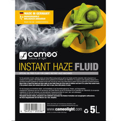 Cameo INSTANT HAZE FLUID 5L Oil Free Fluid for Cameo INSTANT Haze Machines 5L