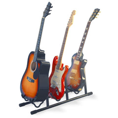 Thor Guitar Stand Black - Holds 3 Electric or Acoustic Guitars Studio Band