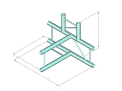 Alutruss Decolock Dq2-Spat42V Pièce en T 4 voies Bk