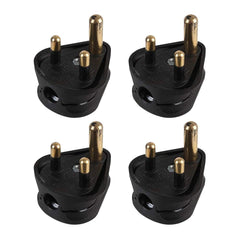 4x ProElec 5A Rundstift-Netzstecker Bühnenbeleuchtungslampe 5 Amp