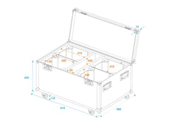 Roadinger Flightcase 4X Eye-19 / Eye-740